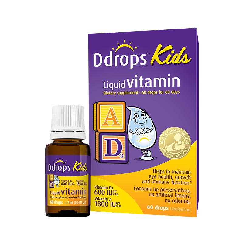 Ddrops儿童ad滴剂一岁以上婴幼儿补钙ad非胶囊d3婴儿宝宝维生素AD