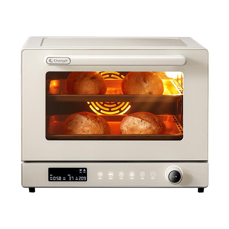 长帝S1风炉烤箱家用小型烘焙商用多功能发酵喷雾电烤箱光波炉欧包