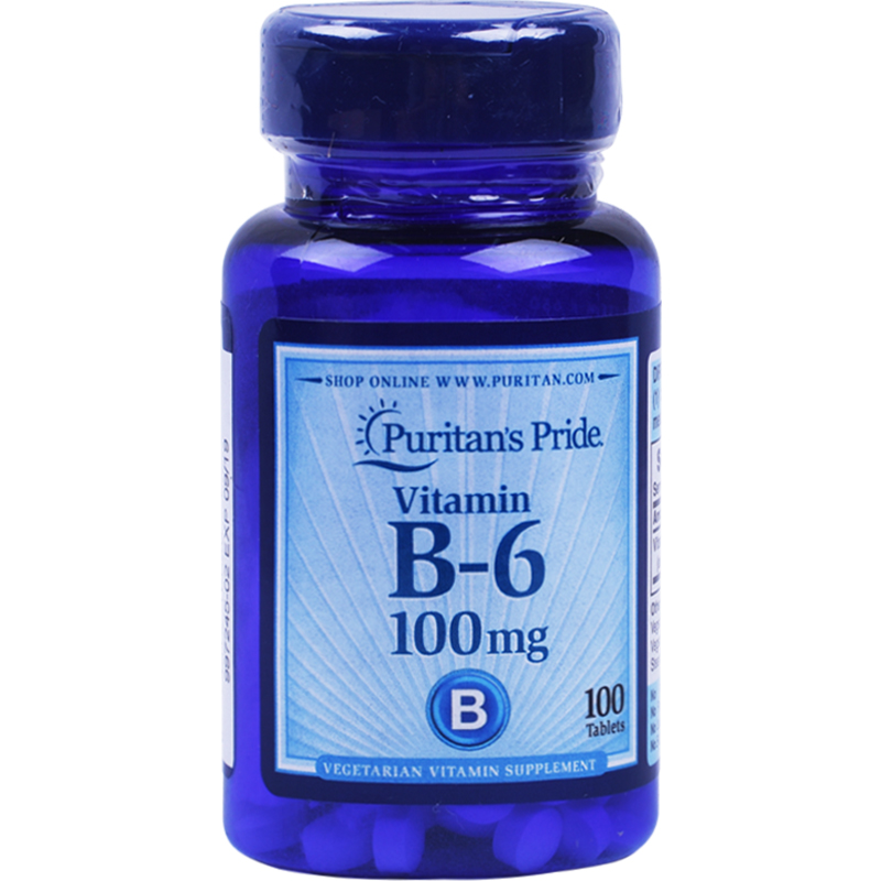 普丽普莱维生素b6美国进口维生素片vb6溢脂性皮肤100mg100片