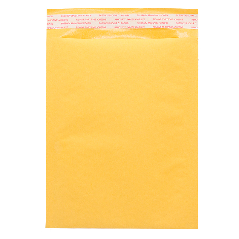 黄色牛皮纸气泡信封袋加厚打包泡沫防震防摔手机壳快递包装袋定制