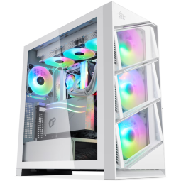 鑫谷（segotep）昆仑御风冰川白机箱（独立双360冷排位/可开启式前进气格栅/高透钢化玻璃/标配显卡支架）