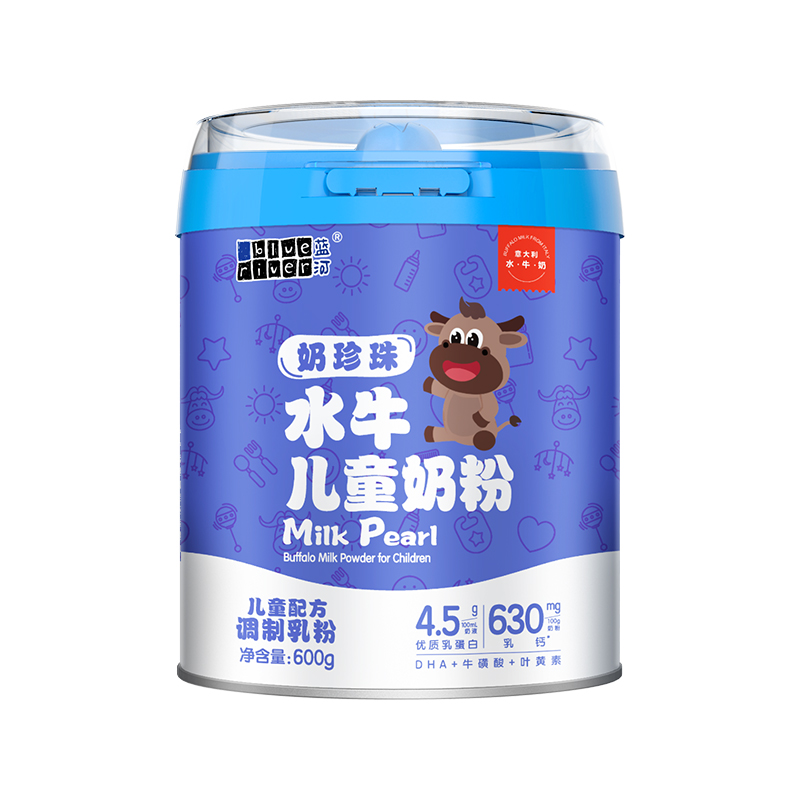 百亿补贴丨蓝河奶珍珠儿童成长奶粉600g3岁以上水牛奶 22年12月产