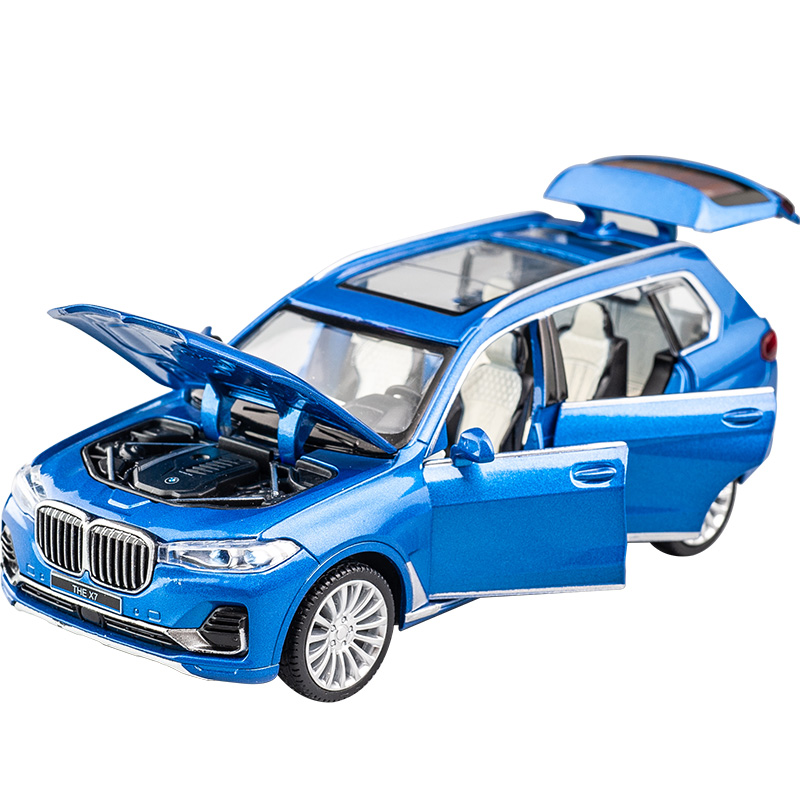 彩珀宝马X7合金车模1:32仿真汽车模型越野SUV儿童礼物合金玩具车