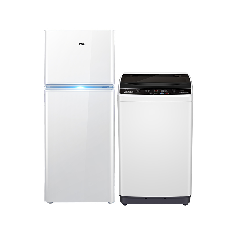 TCL冰洗套装118升双门冰箱+5.5公斤波轮洗衣机 冰洗套餐组合