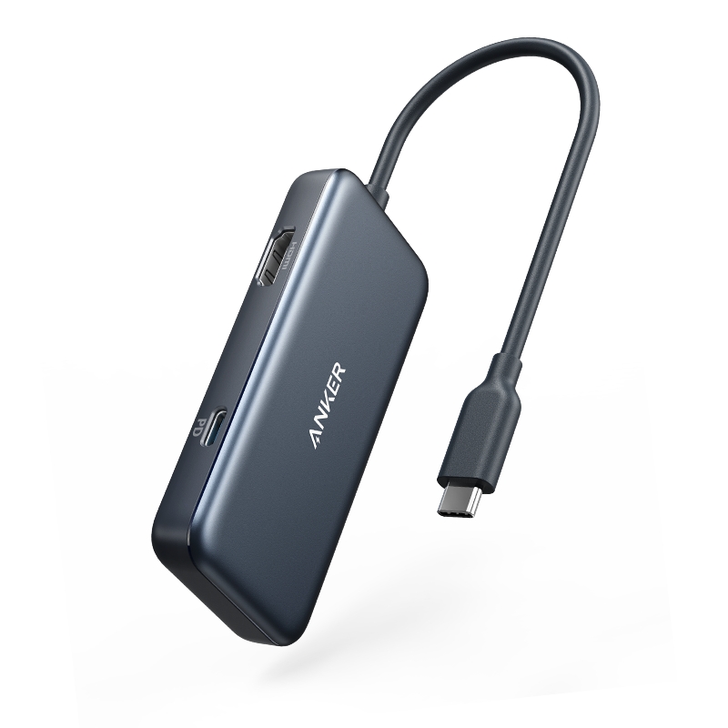 Anker安克扩展坞USB-C接口Hub笔记本转接头PD快充Type-C网线网口拓展坞高清HDMI视频分线器
