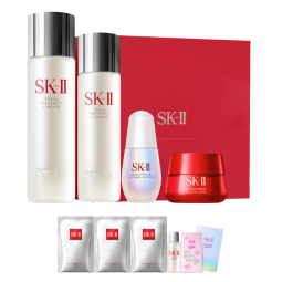 SK-II神仙水230ml+全新面霜50g+小灯泡精华30ml护肤套装sk2化妆品礼盒