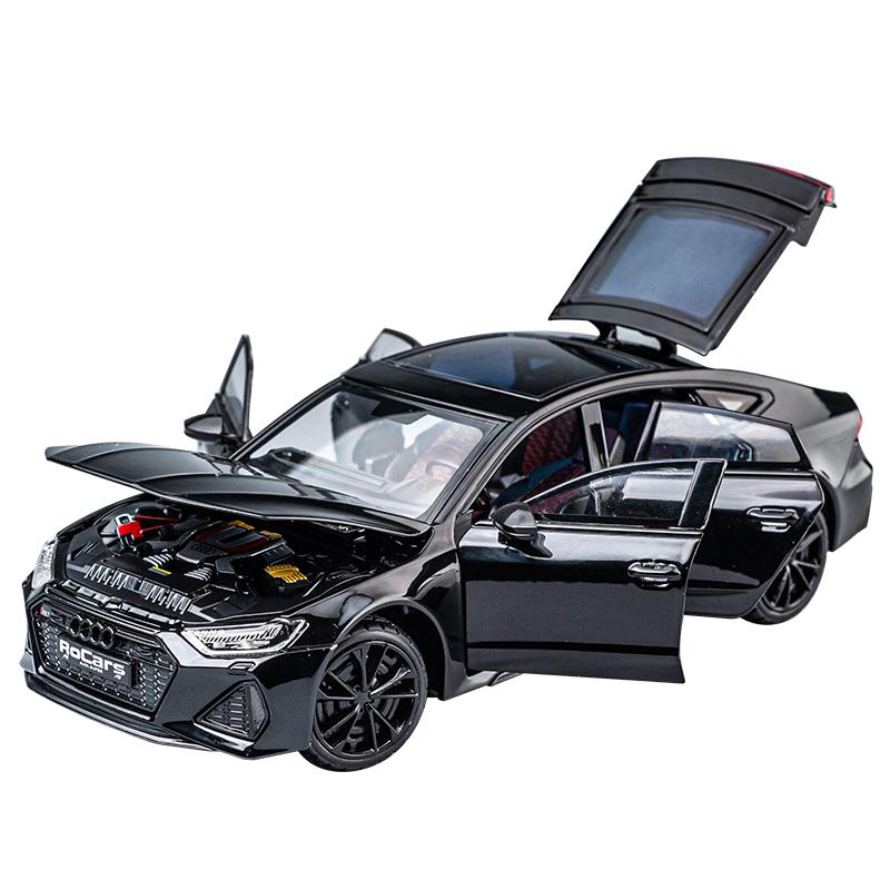奥迪RS7性能轿跑车合金车模摆件送男友仿真汽车模型儿童玩具小车