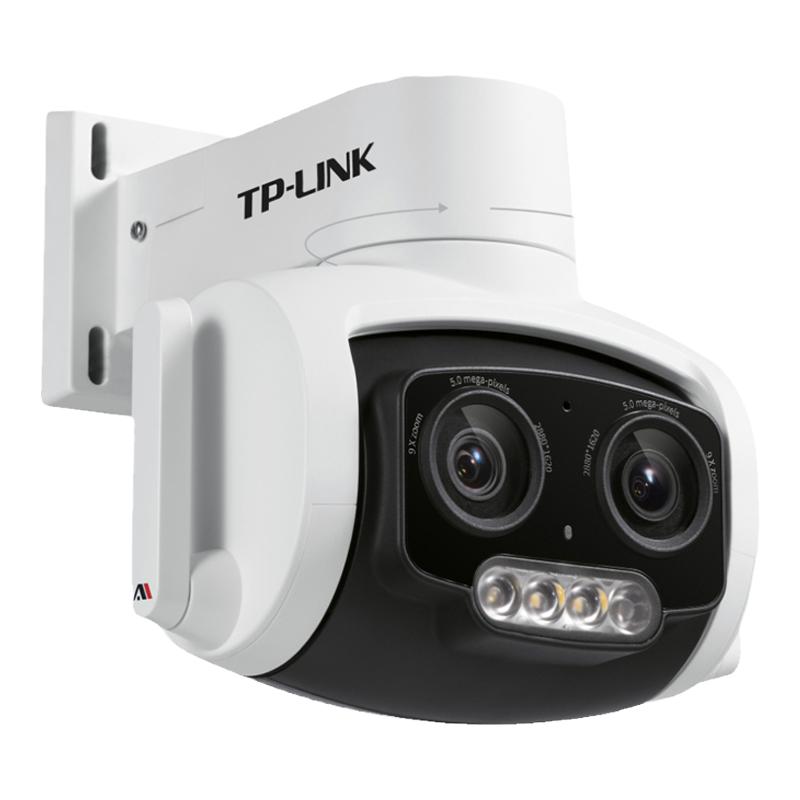 TP-LINK摄影头500万室外防水无线户外家用球机摄像头AIPC657双目变焦WiFi监控器远程手机360度无死角高清夜视