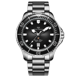 海鸥（SEAGULL）手表男士自动机械表 男表 海洋之星pro300米防水潜水腕表(黑44mm)