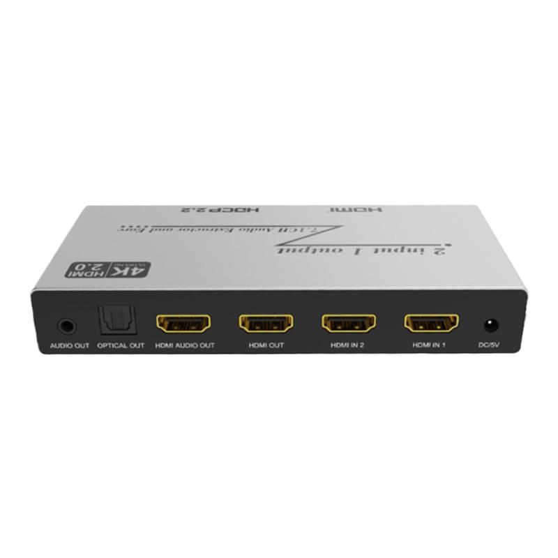 hdmi音频分离器 2进1出切换器 4K@60hz高刷新率HDMI 2.0支持PS5/XBOX接显示器外接音箱eARC音频回传接功放