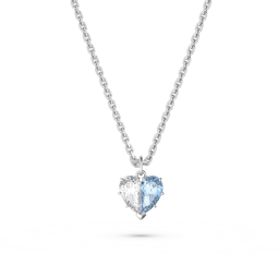 施华洛世奇（SWAROVSKI）生日礼物 施华洛世奇GEMA 520半心贴贴项链爱心生日礼物女 蓝色 5653008