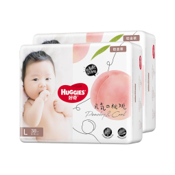 好奇Huggies 铂金装小桃裤纸尿裤 婴儿尿不湿超薄透气新生儿 L76片【9-14kg】