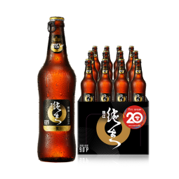 珠江啤酒（PEARL RIVER）9度 珠江97纯生啤酒 528ml*12瓶 整箱装 