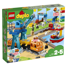 乐高（LEGO）积木 得宝 早教玩具大颗粒智能拼装宝宝男孩女孩生日礼物送礼 10875 得宝智能货运火车