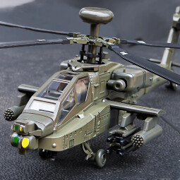 中精质造战斗飞机模型阿帕奇武装直升机玩具黑鹰航模仿真合金儿童男孩玩具 阿帕奇直升机【赠底座】