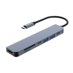 Gopala Type-C扩展坞USB-C转HDMI转换器雷电3/4分线器HUB笔记本电脑集线器 7IN1-1扩展坞4K30+USB3.0 