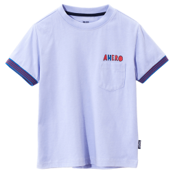 MQD童装男女童短袖T恤纯棉上衣夏装洋气儿童白色短袖T恤韩版 浅紫 130cm 