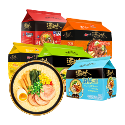 统一食品 统一汤达人统一方便面 日式豚骨即食泡面 625g一提 宿舍免煮夜宵 酸辣豚骨5连包