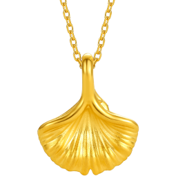 周六福（ZLF）    黄金吊坠女款5D硬金银杏足金挂坠三生有杏 定价 单吊坠