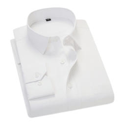 凡客诚品vancl衬衫男商务易打理纯色西服正装衬衣男士白衬衫 长-白斜纹 40