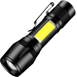 神鱼（SHENYU）迷你小手电筒强光远射可充电LED调焦户外家用便携袖珍COB工作灯 