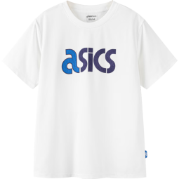 asics亚瑟士童装新款夏季运动休闲男女儿童针织短袖T恤 00本白 110cm 