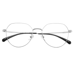 镜邦 近视眼镜超轻防滑黑色眼镜框男方形金丝防蓝光眼镜 10014黑色 配万新1.67mr-7防蓝光镜片