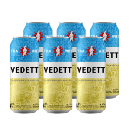 白熊（VEDETT）精酿啤酒 比利时风味啤酒 临期 500mL 6罐 加白熊330ml*12瓶