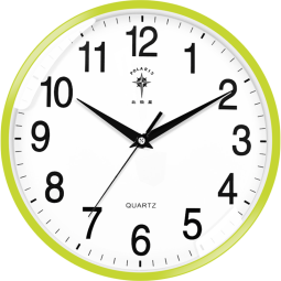 北极星（POLARIS） 挂钟 时尚创意客厅钟表 简约石英钟2842绿色30cm