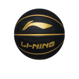 李宁LI-NING篮球室内外通用比赛训练成人青少年儿童小学生幼儿园蓝球 黑金常规7号篮球