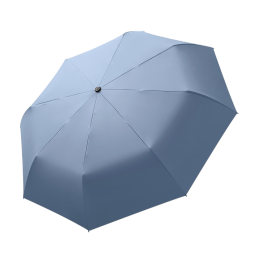 美度（MAYDU）全自动太阳伞女三折遮阳伞黑胶防晒防紫外线晴雨伞两用折叠伞 月光白