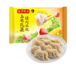 湾仔码头玉米蔬菜猪肉水饺1320g66只早餐食品速食半成品面点生鲜速冻饺子