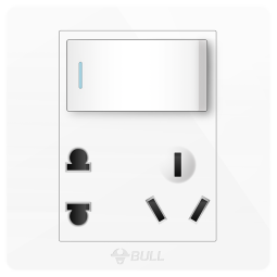 公牛（BULL）开关插座暗装86型五孔插座USB插座空调大功率电视网络插座 G07白 【五孔带开关/单控】