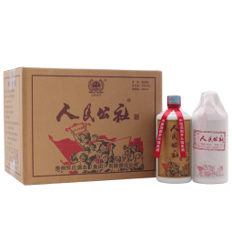 人民公社 贵州茅台镇53度酱香型白酒 纸包简装酒   整箱6瓶 500ml/瓶