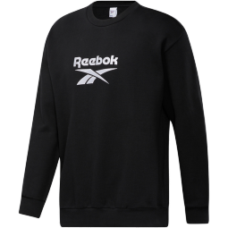 Reebok锐步官方情侣款CREW基础LOGO经典加厚长袖卫衣套头衫GU3873 GU3883_黑色 A/M