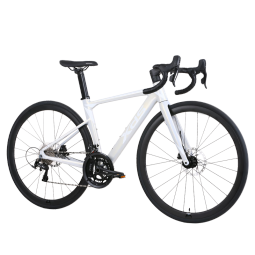 喜德盛（xds）25款【开箱即骑】AD350公路车20速油碟铝合金车架自行车成人ad350 奶油黄白-开箱即骑 480mm 推荐身高165~175cm 全内走破风车架|20速|油压碟刹