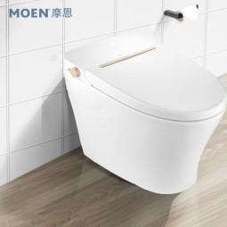 摩恩（MOEN）轻智能马桶虹吸式马桶卫浴坐便器加热抗菌座圈离座冲水家用 SW1083 305mm坑距