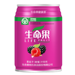 生命果（LIFE FRUIT） 生命果树莓果汁饮料饮品绿色食品认证250ml*6罐整箱装 6罐装