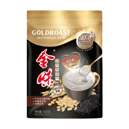 金味黑芝麻即食燕麦片 无添加蔗糖 营养饱腹 早餐代餐食品 420g
