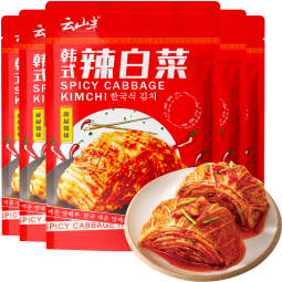 云山半韩式辣白菜泡菜100g*5袋 韩国风味香辣白菜即食下饭菜咸菜酱菜