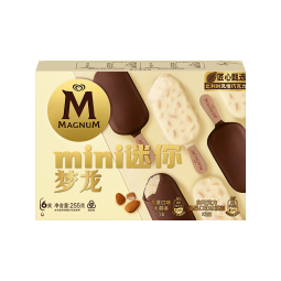 梦龙【王嘉尔推荐】和路雪迷你梦龙香草+白巧口味冰淇淋 42g*3+43g*3