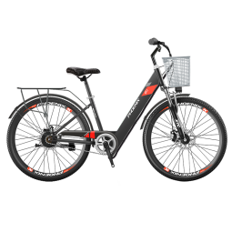 凤凰（Phoenix）电动自行车成人男女士锂电池电动车新国标小型助力电瓶车电单车 【单速】26寸R1辐条轮黑色 10AH电动续航40公里