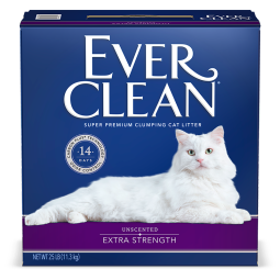 铂钻（EverClean）蓝标猫砂 进口膨润土猫砂宠物猫厕所低尘结团除臭猫沙 活性炭25磅 白标无香25磅