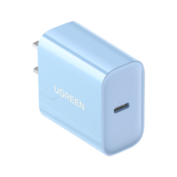 绿联（UGREEN）苹果充电器PD20W快充头通用iPhone16/15/14/13ProMax/12华为手机iPad平板USB/Type-C数据线插头蓝