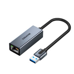 山泽USB3.0网卡千兆转网口网线转接头 适用苹果Mac华为小米笔记本电脑转RJ45网线接口转换器外置HWK02