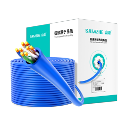 山泽(SAMZHE)六类工程网线【0.57±0.008mm纯铜芯】CAT6千兆非屏蔽线 家装网络监控布线 305米 SZ-6305