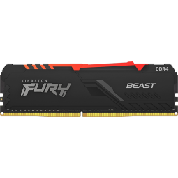 金士顿 (Kingston) FURY 16GB DDR4 3200 台式机内存条 Beast野兽系列 RGB灯条 骇客神条