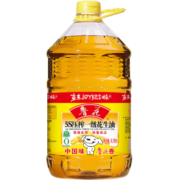 鲁花 食用油 5S物理压榨 压榨一级 花生油 6.18L