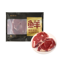 鲜京采 进口原切草饲眼肉牛排1kg（5片） 健身减脂 京东自有品牌