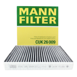 曼牌（MANNFILTER）CUK26009活性炭空调滤芯格适用奥迪A3高尔夫7探歌新迈腾凌渡速派